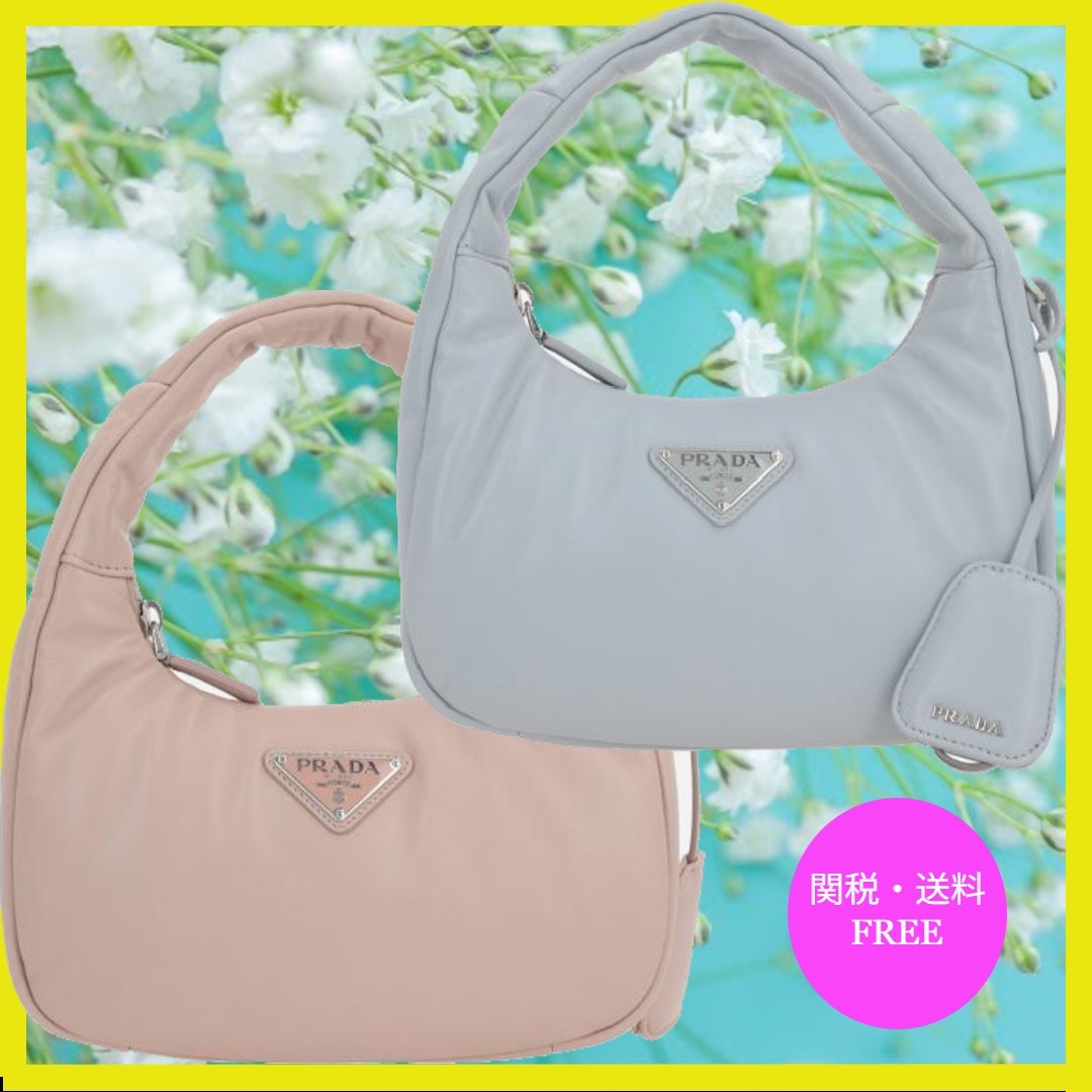 プラダ PRADA ソフト ナッパ ホーボーバッグ ハンドバッグ