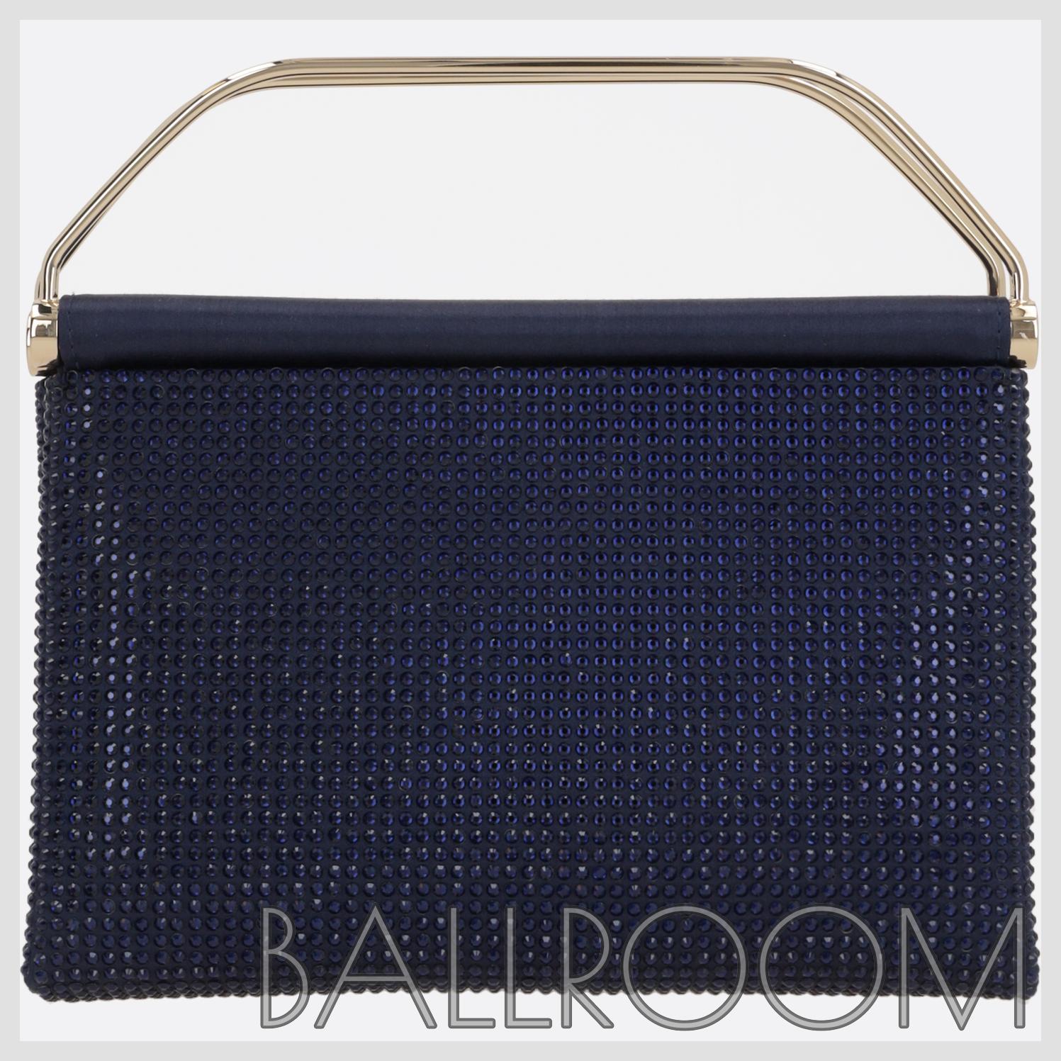 ハンドバッグ GIORGIO ARMANI SATIN HANDBAG WITH RHINESTONES