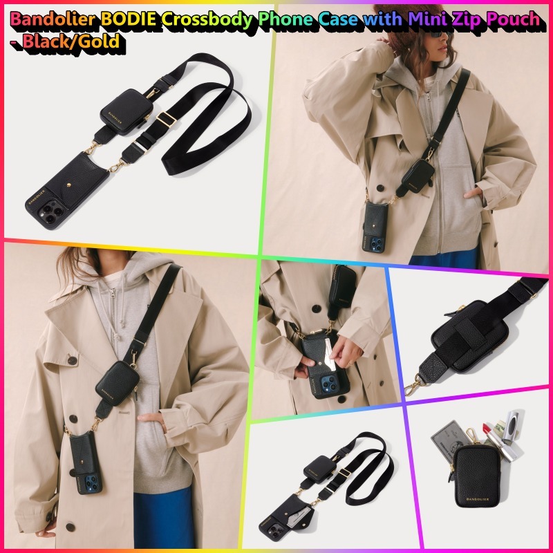 ★Bandolier★BODIE iPhone X-body & Mini Pouch★Black/Gold