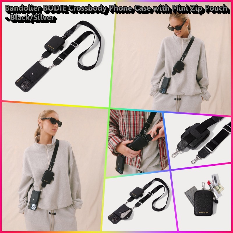 ★Bandolier★BODIE iPhone X-body & Mini Pouch★Black/Silver