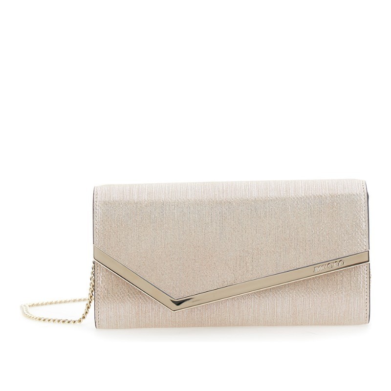 クラッチバッグ Jimmy Choo FW25 EMMIE (EMMIEHRK SOFTGOLDLIGHTGOLD)