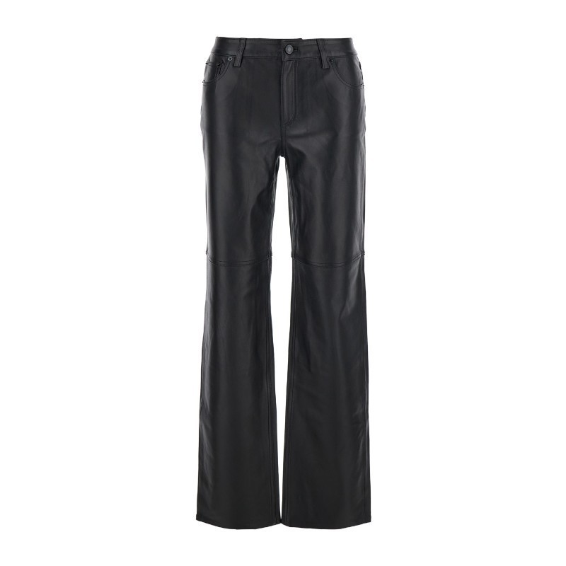 パンツ Michael Kors STRAIGHT\nLEG\nLEATHER\nPANT (MT530UWFAF 001)
