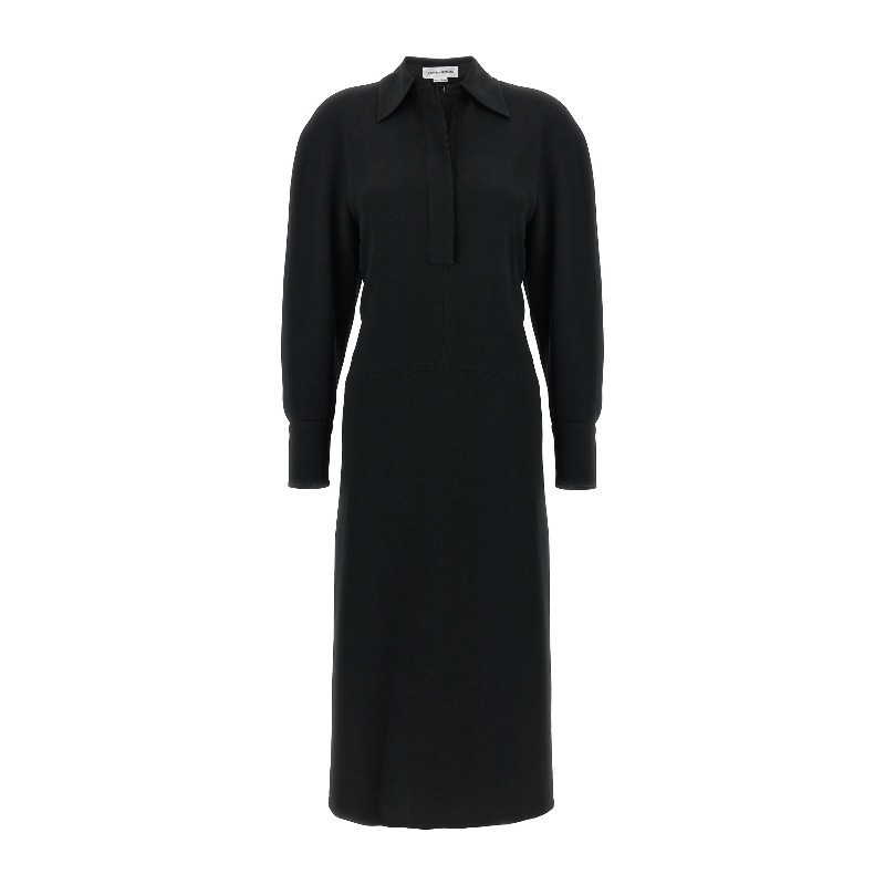 ワンピース Victoria Beckham 'Long Sleeve Polo Collar Midi' dress