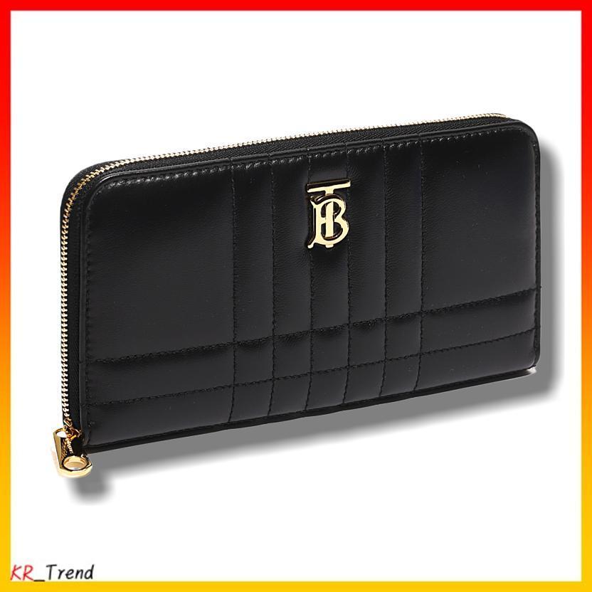 ★Burberry★キルティング レザー ローラ ファスナー 長財布