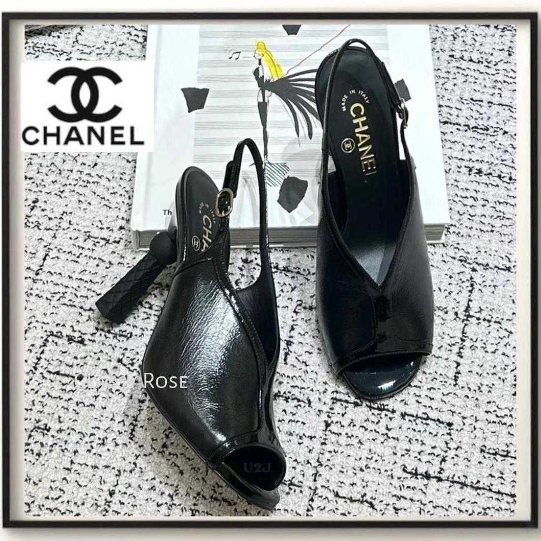 【CHANEL】美脚効果抜群ヒール スリングバック サンダル