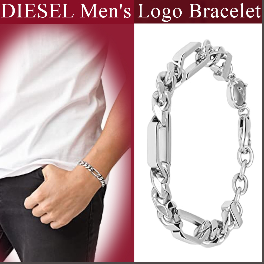 【関税・送料込】Diesel ディーゼル ロゴ チェーン ブレスレット