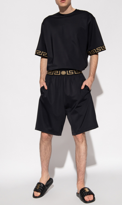 Versace★素敵！\"Greekkey\" Greca Gym/beach T-Shirt