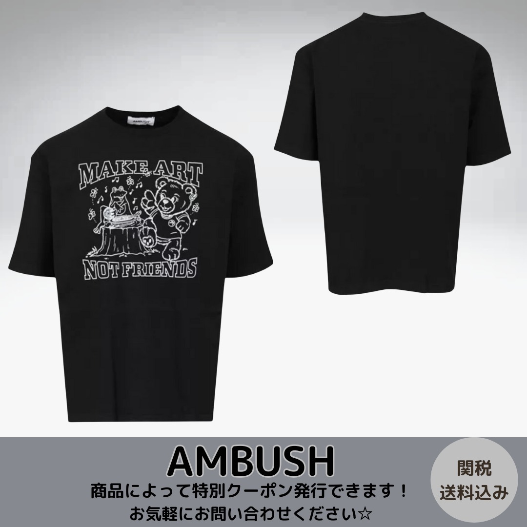 【AMBUSH】Make Art コットンTシャツ ブラック ☆関税・送料込