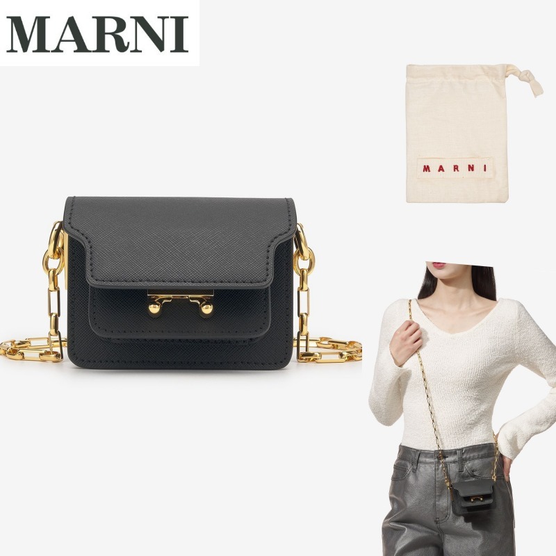 ★MARNI★24SS★トランク ナノ チェーン クロスバッグ ブラック