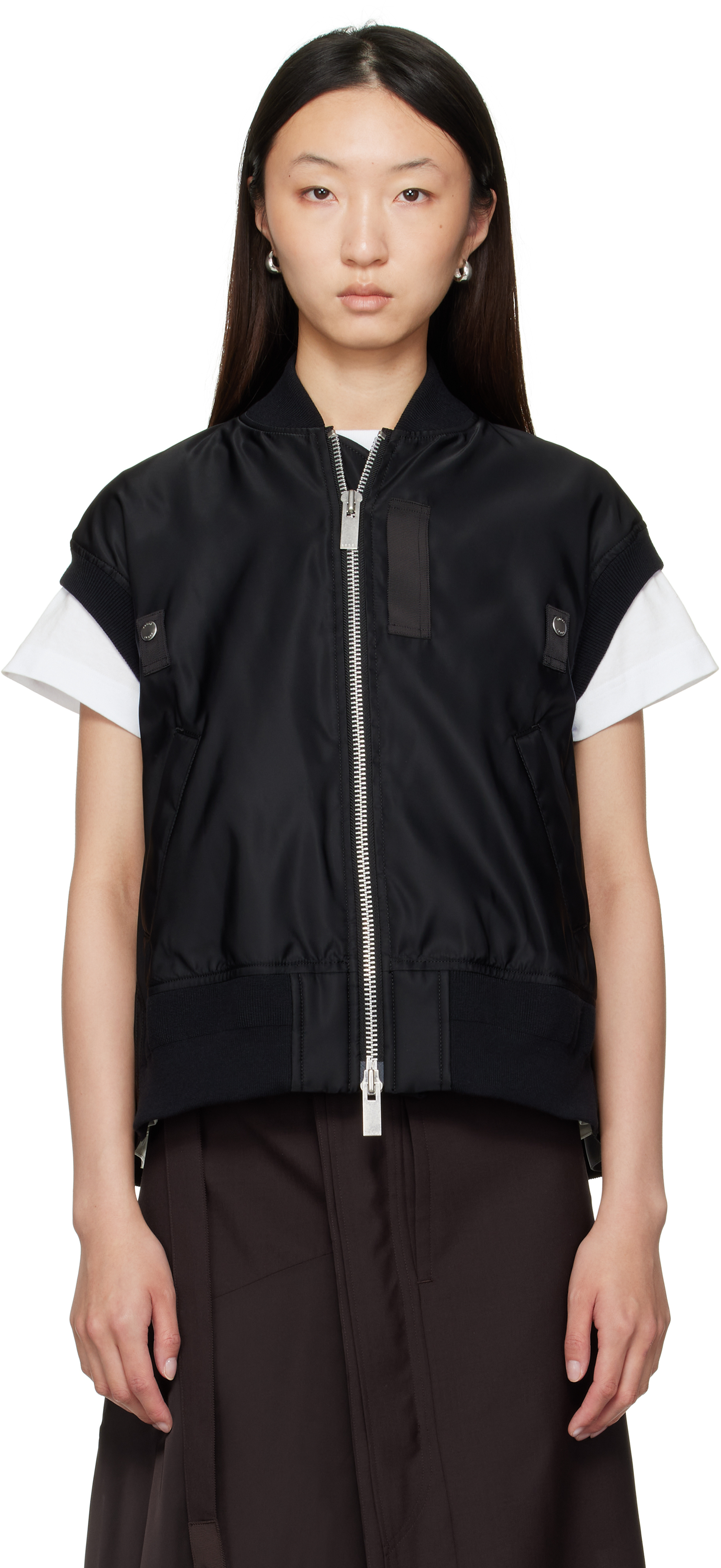 【関税込み】sacai ブラック Nylon Twill ベスト