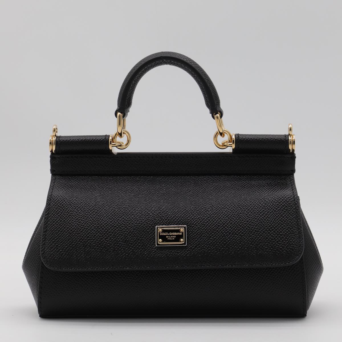 【関税＆送料込み】Dolce & Gabbana Black Leather Sicily Sma