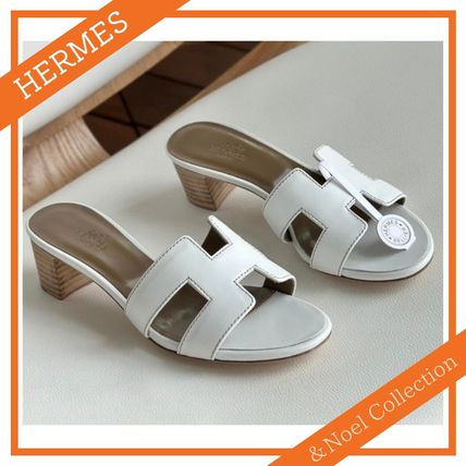 ホワイト（白）系 HERMES Oasis(エルメス オアジス) サンダル