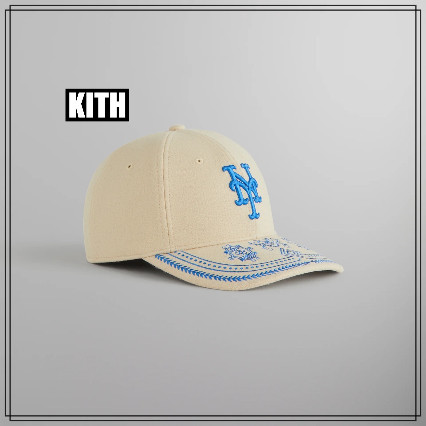 KITH NYメッツ 刺繍ロゴ入りキャップ 関税送料込み