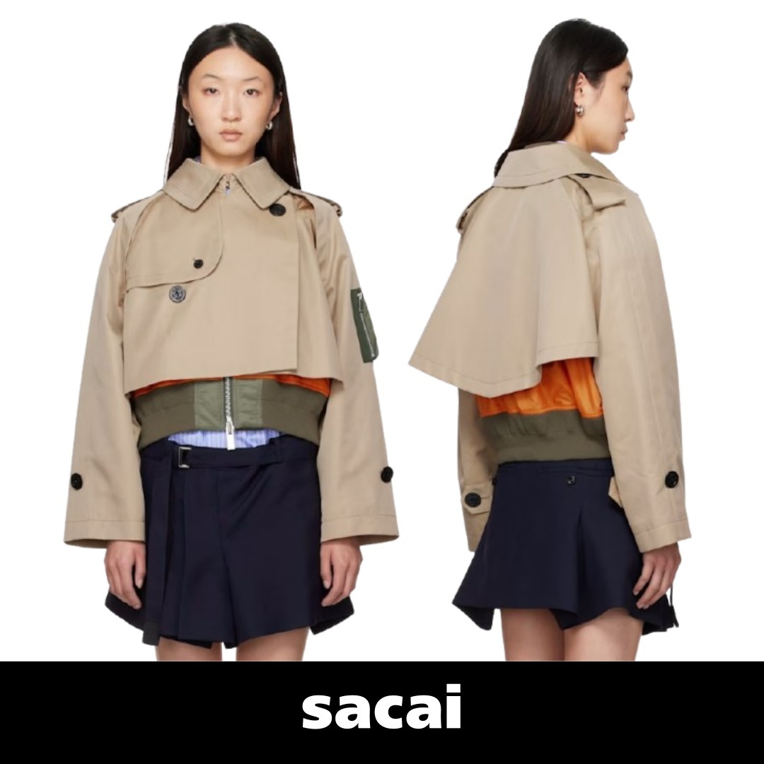 【税関/送料込】Sacai ★ コットン混ギャバジン ジャケット