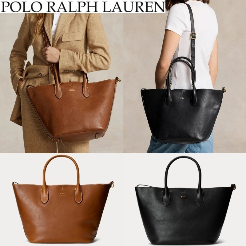 【POLO RALPH LAUREN】レザー ミディアム ベルポート トート