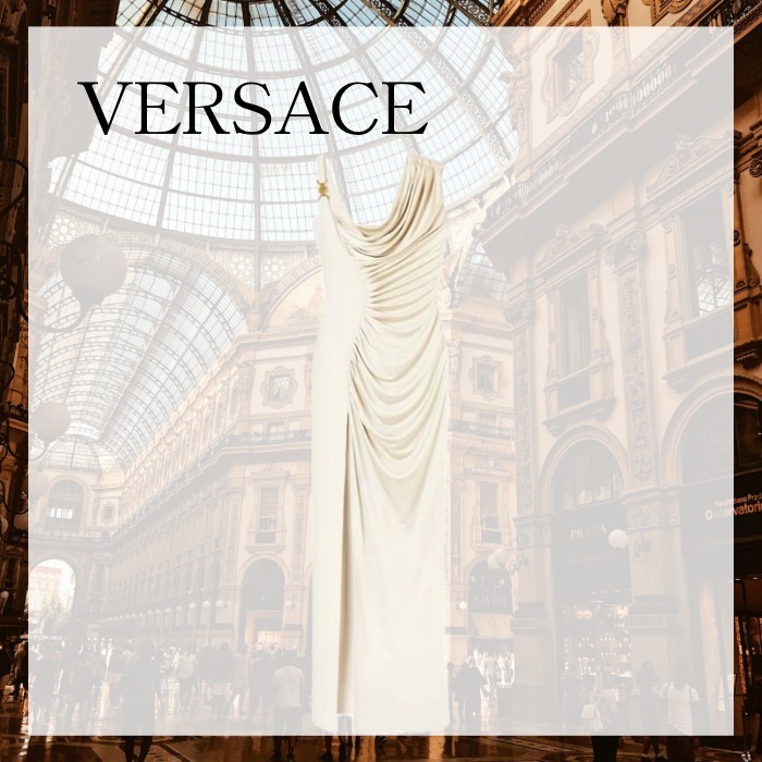 ワンピース VERSACE Women Mid Skirts 10141271A00572 1W470 White