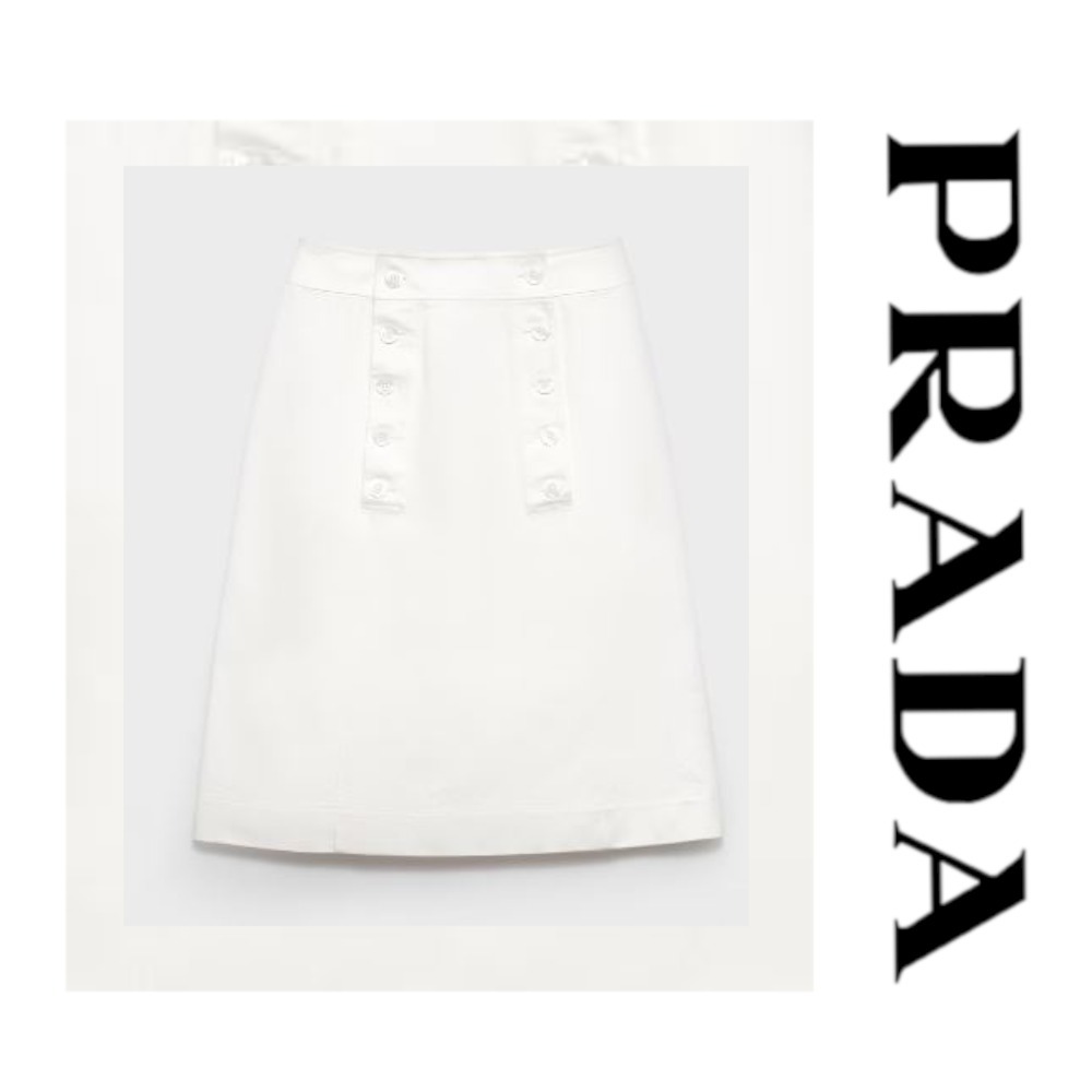 注目の新作♪【PRADA】コットンギャバジンスカート