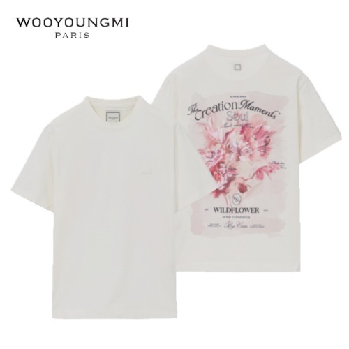 WOOYOUNGMI ウーヨンミ 25SS フラワー バック ロゴ T シャツ