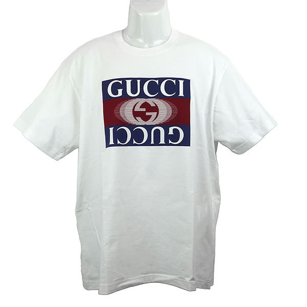 グッチ Tシャツ メンズ 796395 XJGQ2 9074 ホワイト サイズL