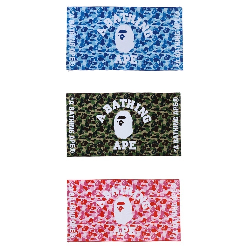【A BATHING APE】3色展開 ABC CAMO BEACH TOWEL 要在庫確認