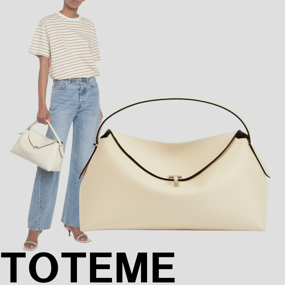 関税送料込【TOTEME】Tロックレザートップハンドル