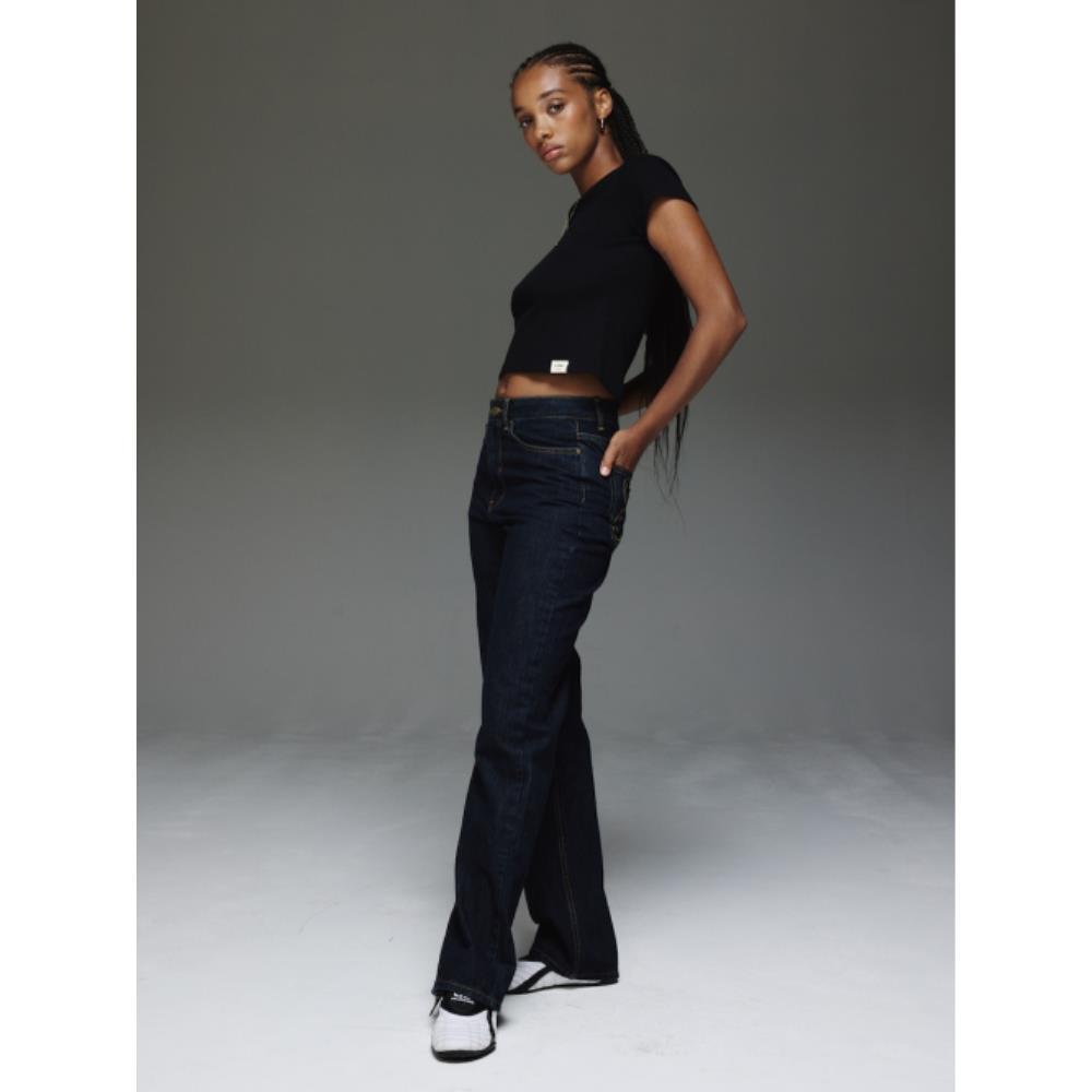 ◆GLOWNY◆ THE EMMA JEANS DEEP BLUE GY24CLBJS003DB