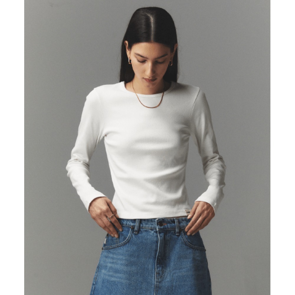 ◆GLOWNY◆ G CLASSIC LONG SLEEVE WHITE 23T0014WH