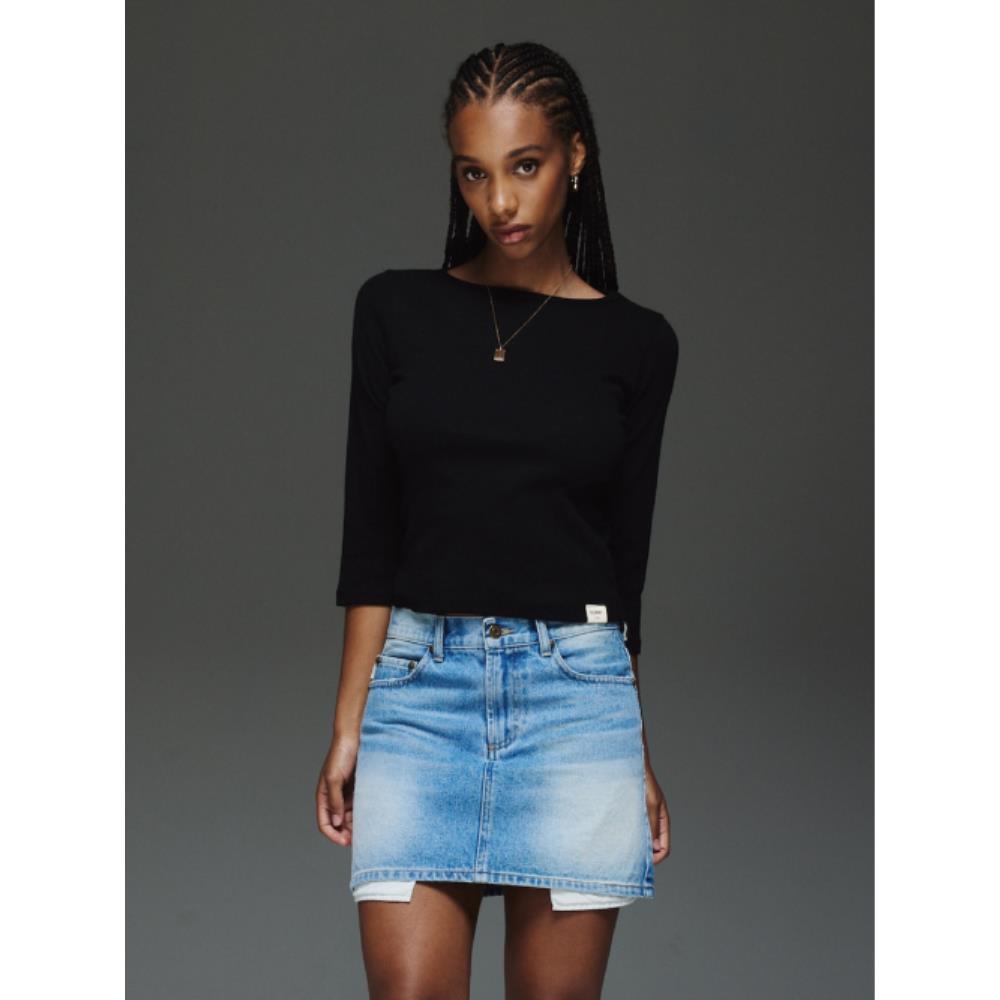 ◆GLOWNY◆ 34 G COMFORT TEE BLACK GY24CLBLS002BK