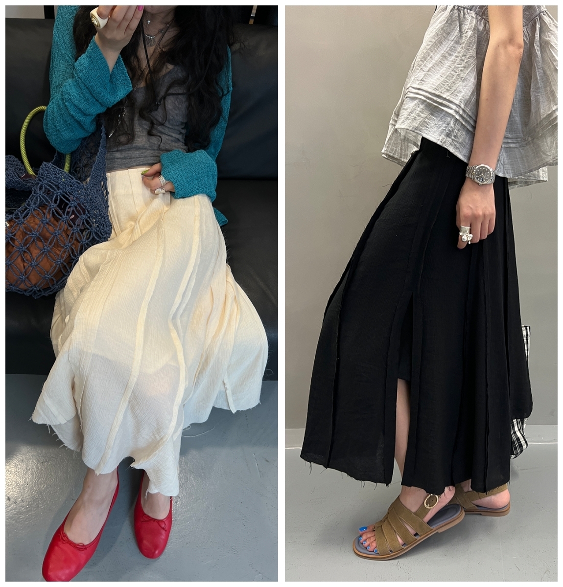 Aラインスカートカジュアルおしゃれ夏