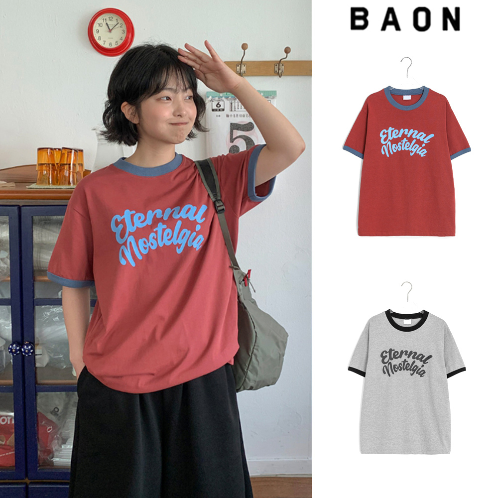 【BAON】[unisex] Hyop Printing Color Matching Over S/S T