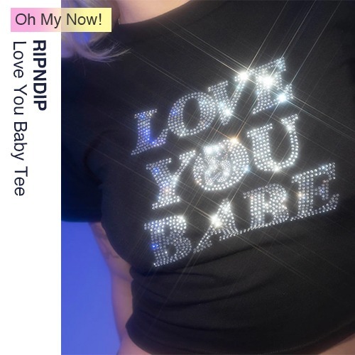 RIPNDIP Rhinestone Love You Babe キラキラ ベイビーティー