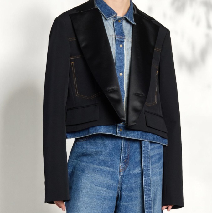 限定コラボ【sacai/サカイ】× Levi's ナイロン混紡 ジャケット