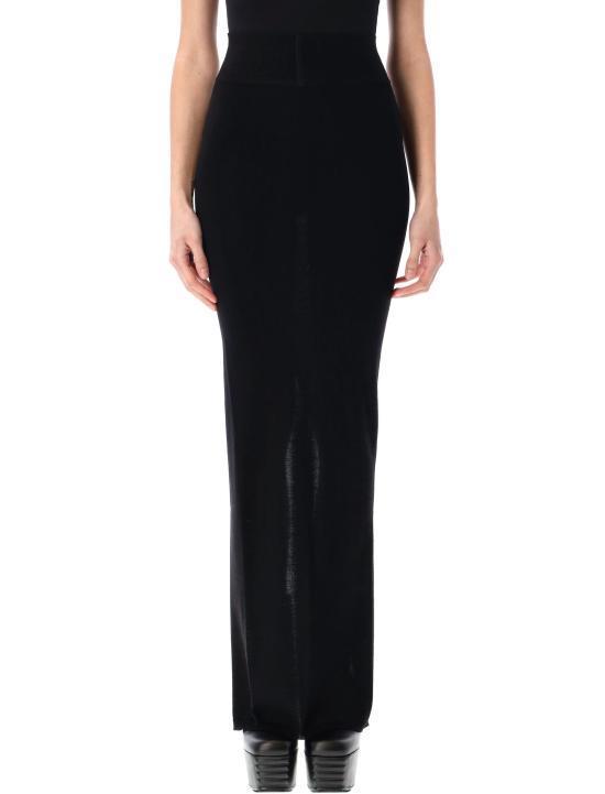 スカート RICK OWENS Women Mid Skirts RO01E7679M 09 BLACK