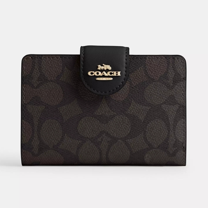 COACH ミディアム ウォレット シグネチャー ウォルナット