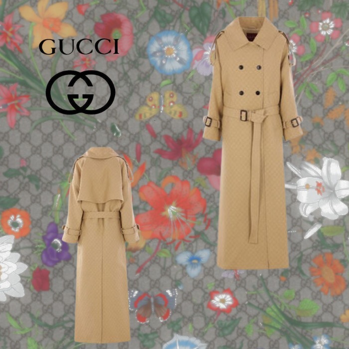 トレンチコート Gucci Oversize Coat In Gg Jacquard