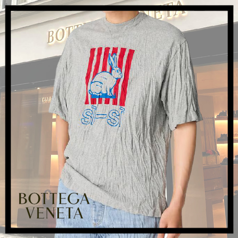 夏の定番 人気 BOTTEGA VENETA ☆ プリント ジャージー Tシャツ