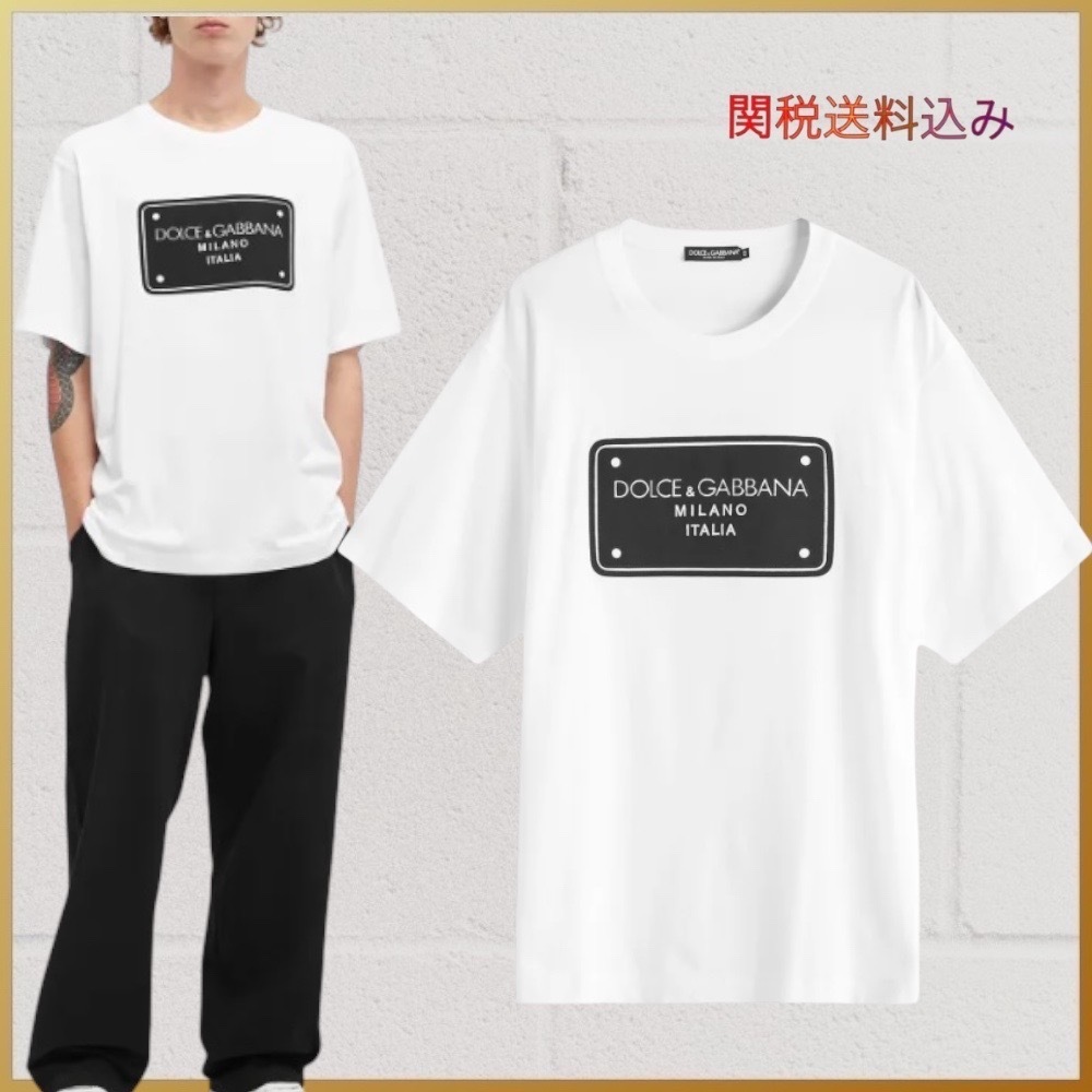 国内発送 関税送料込 DOLCE＆GABBANA ロゴ半袖 プリントTシャツ