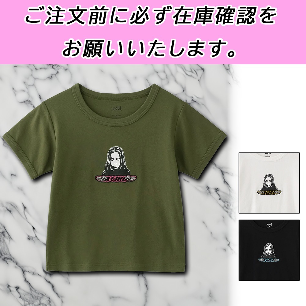 国内配送★X-girl★エンジェルフェイス 半袖ベビーTシャツ