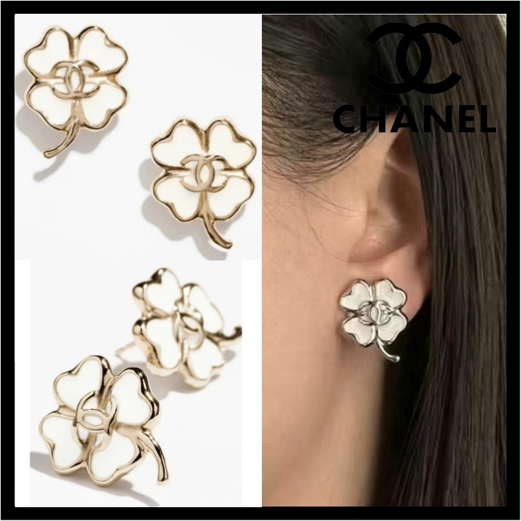 幸せを呼ぶクローバーモチーフ♪【CHANEL】大人可愛い ピアス
