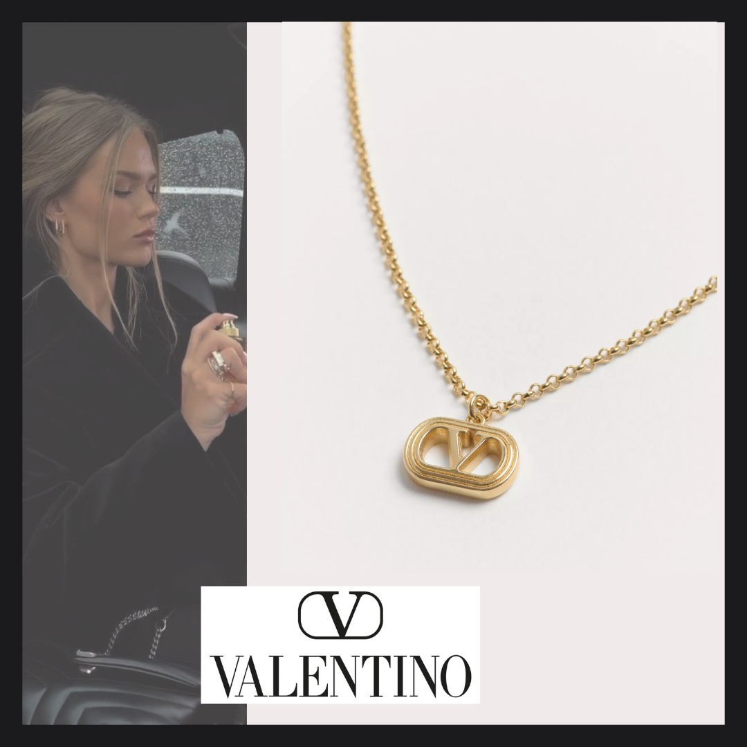 ★ネックレス【VALENTINO】オーバルメタルネックレス