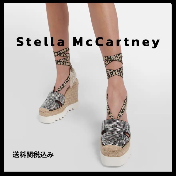 送料関税込★Stella McCartney★装飾付きエスパドリーユウェッジ
