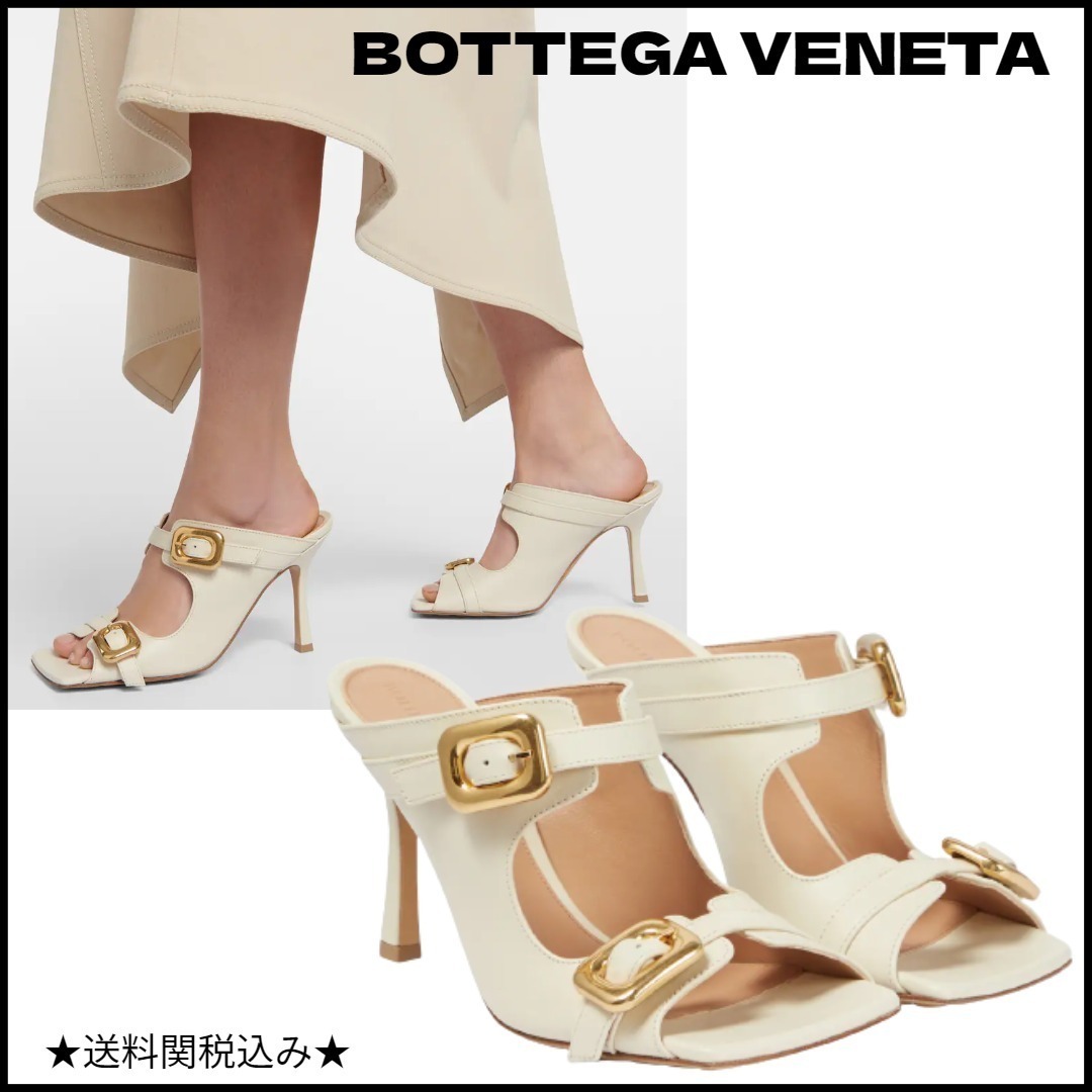 送料関税込★BOTTEGA VENETA★ストレッチバックルレザーミュール