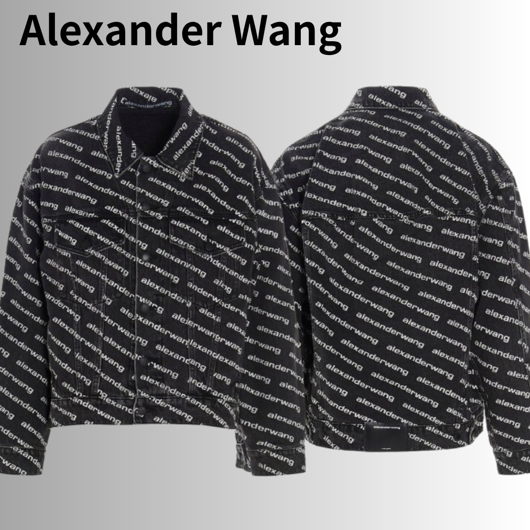 Alexander Wang オールオーバーロゴプリントジャケット