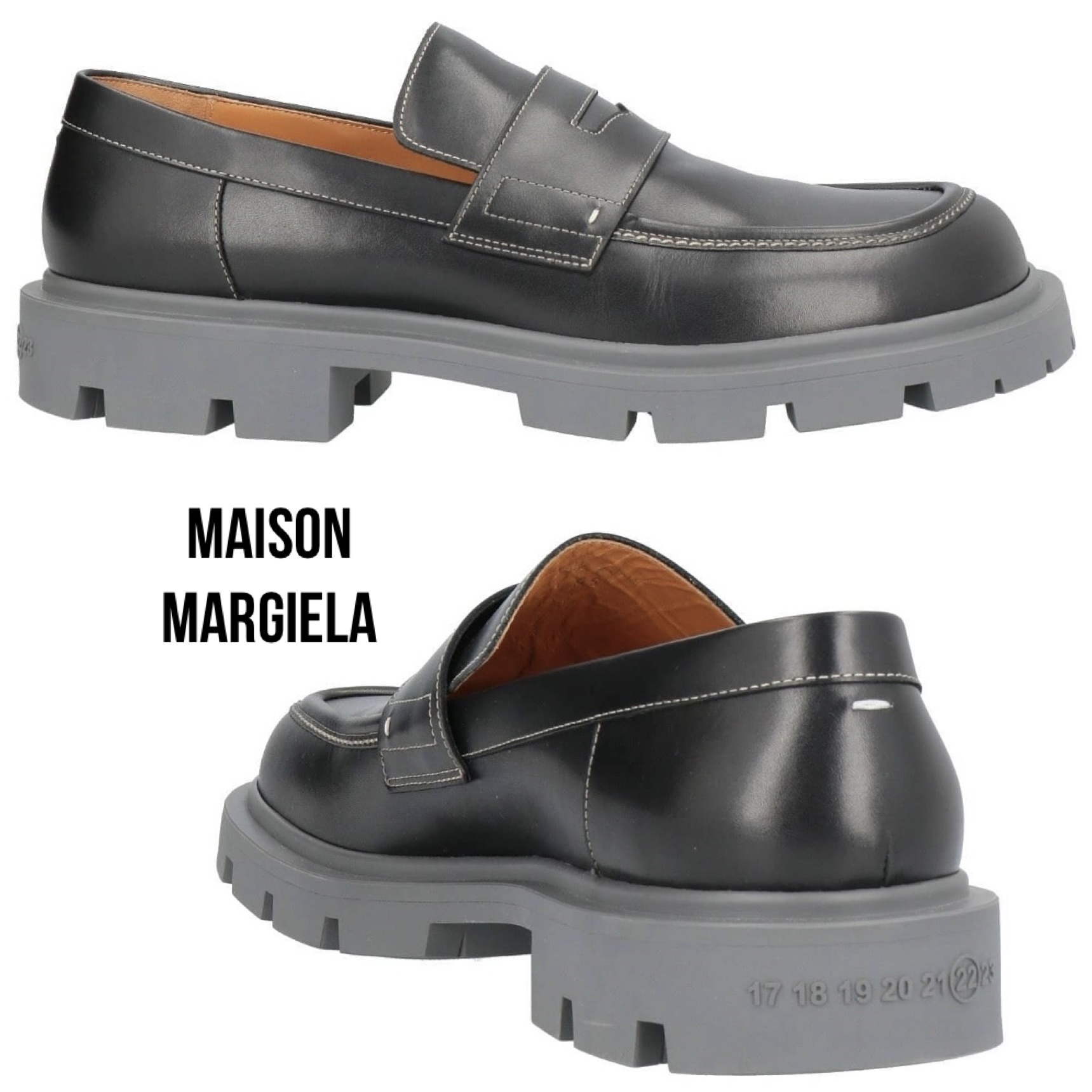 送関込☆MAISON MARGIELA ペニーローファー レザーシューズ