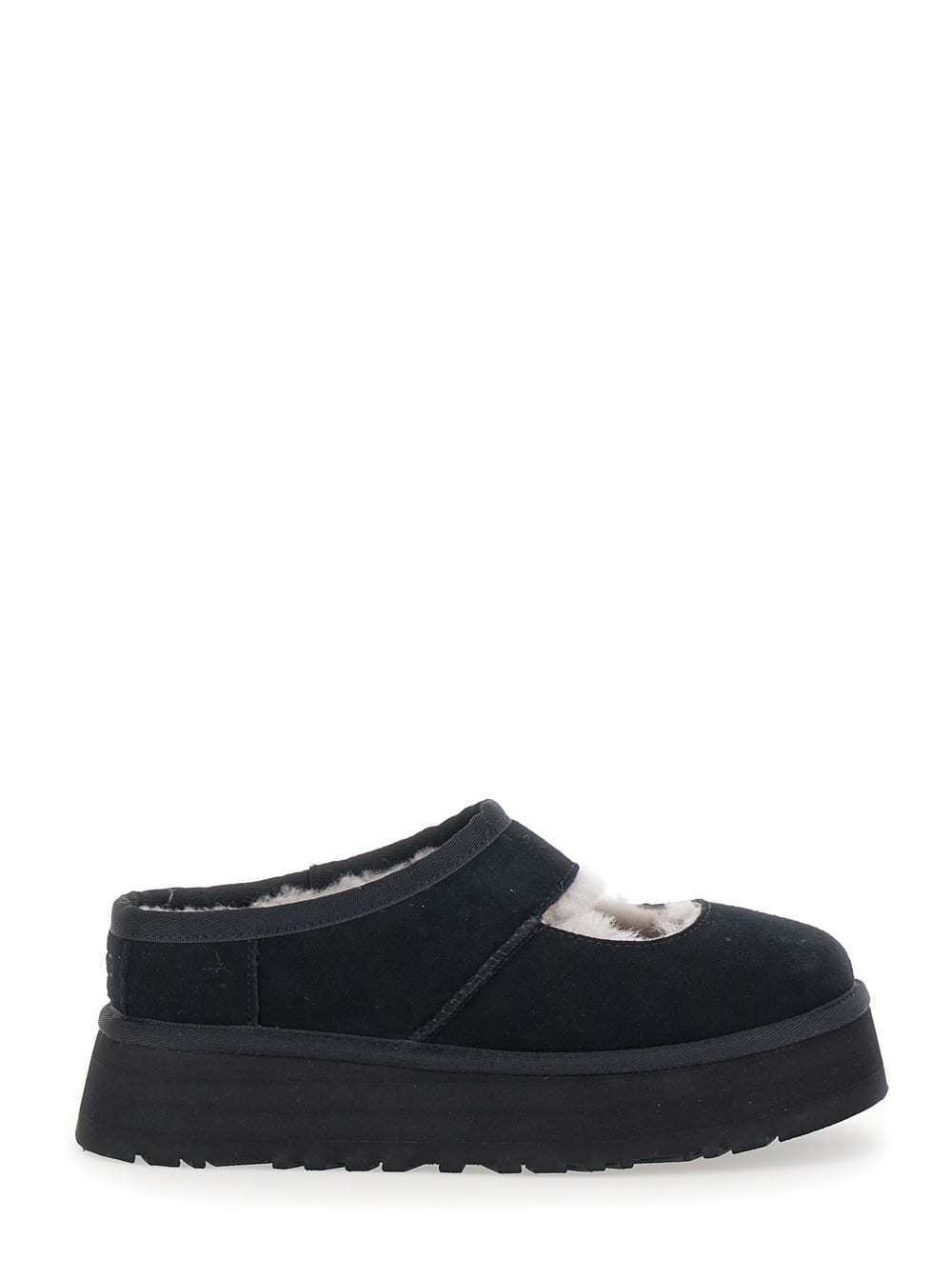 【送料&関税込】UGG bea Mary Jane Black Mules With Cut-out D