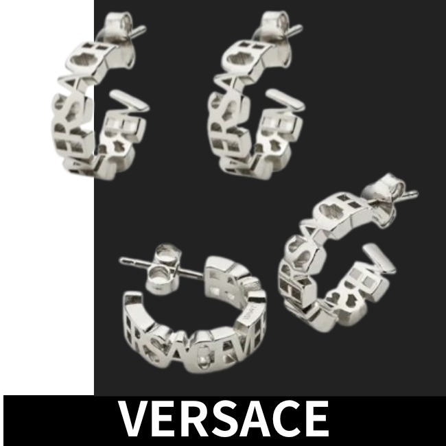 関税込＆NewSeason【Versace】ロゴレタリング イヤリング