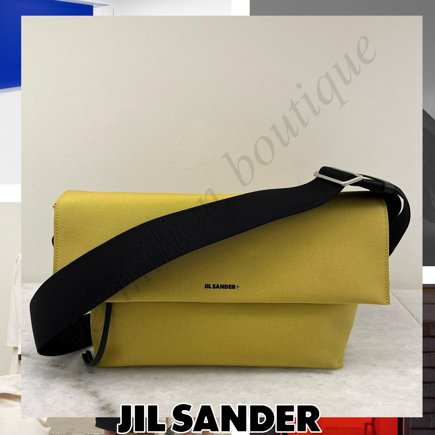 Jil Sander ロゴ ショルダーバッグ イエロー