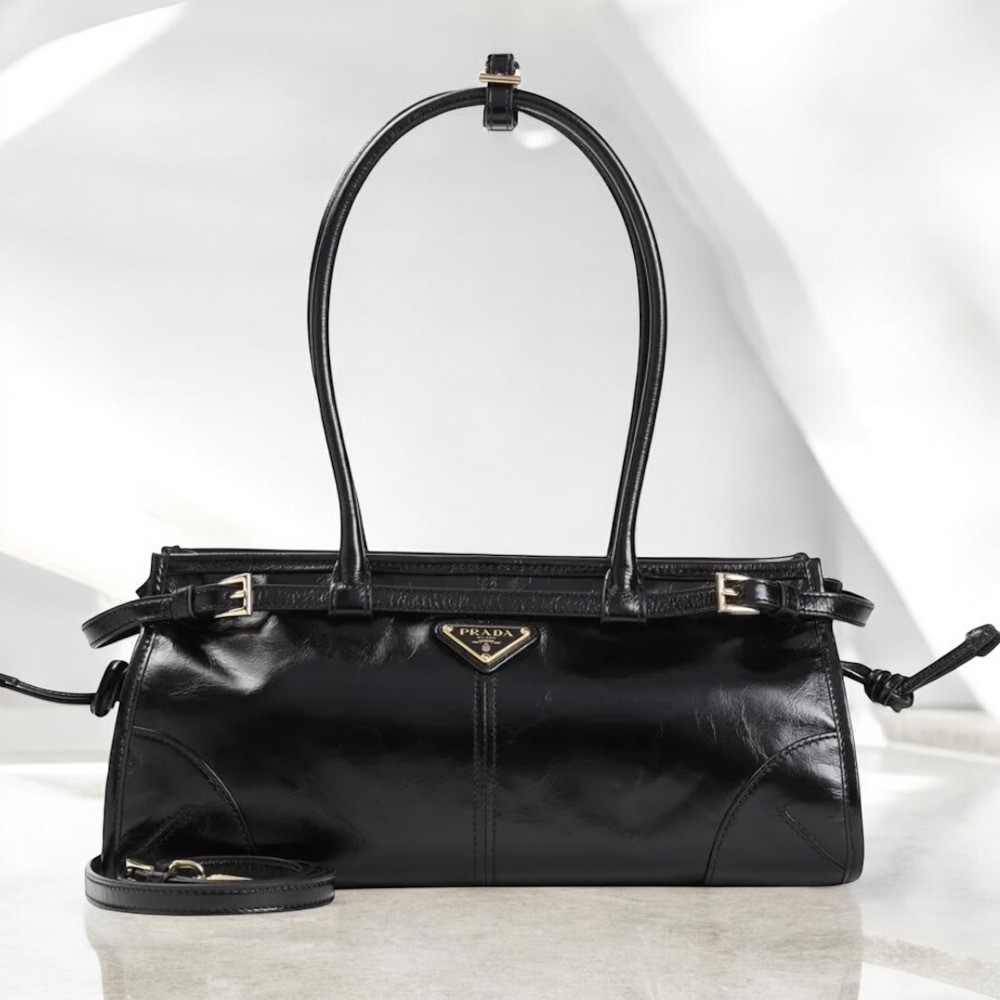 PRADA ボニー ミディアム レザー ハンドバッグ