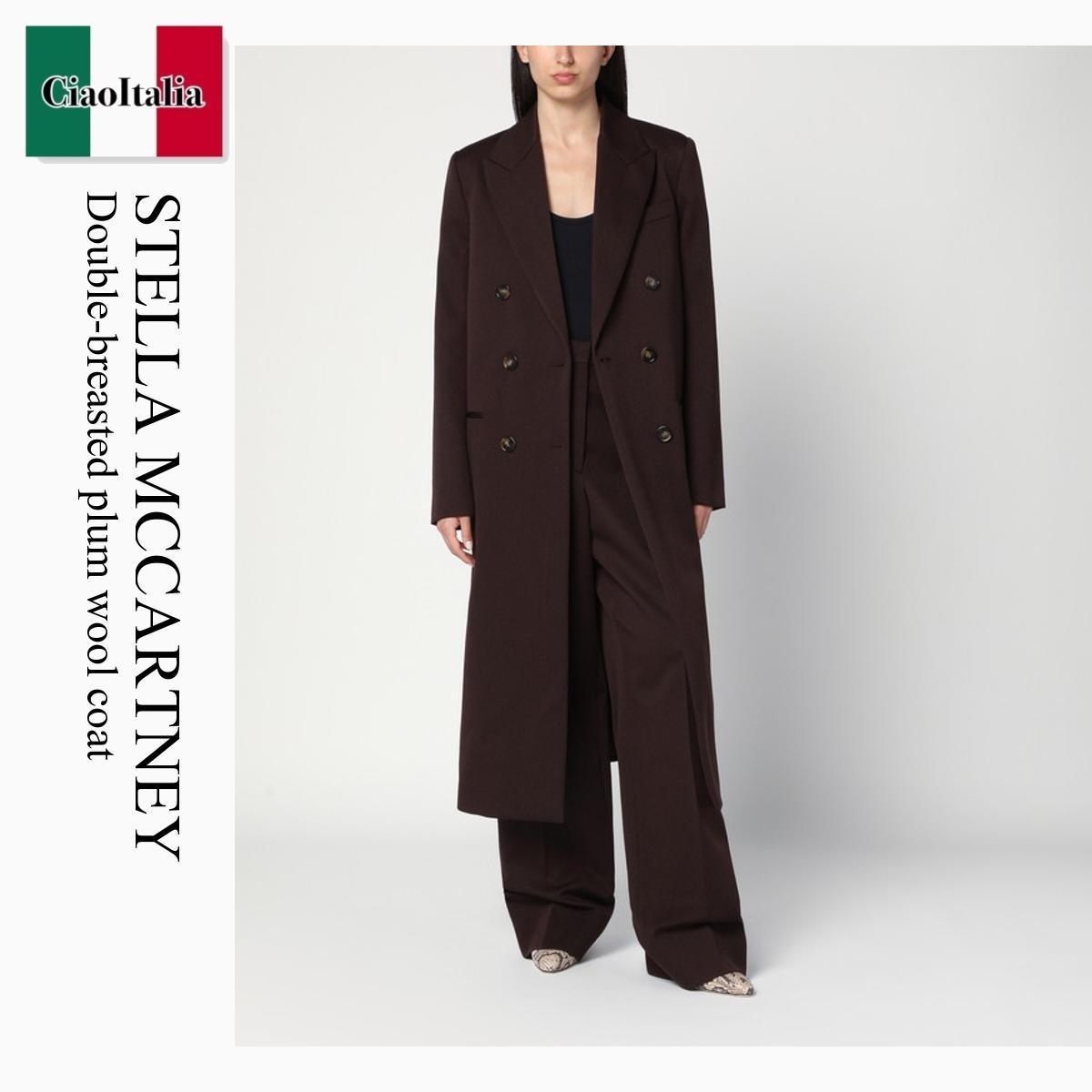 コート Stella Mccartney Double-Breasted Plum Wool Coat