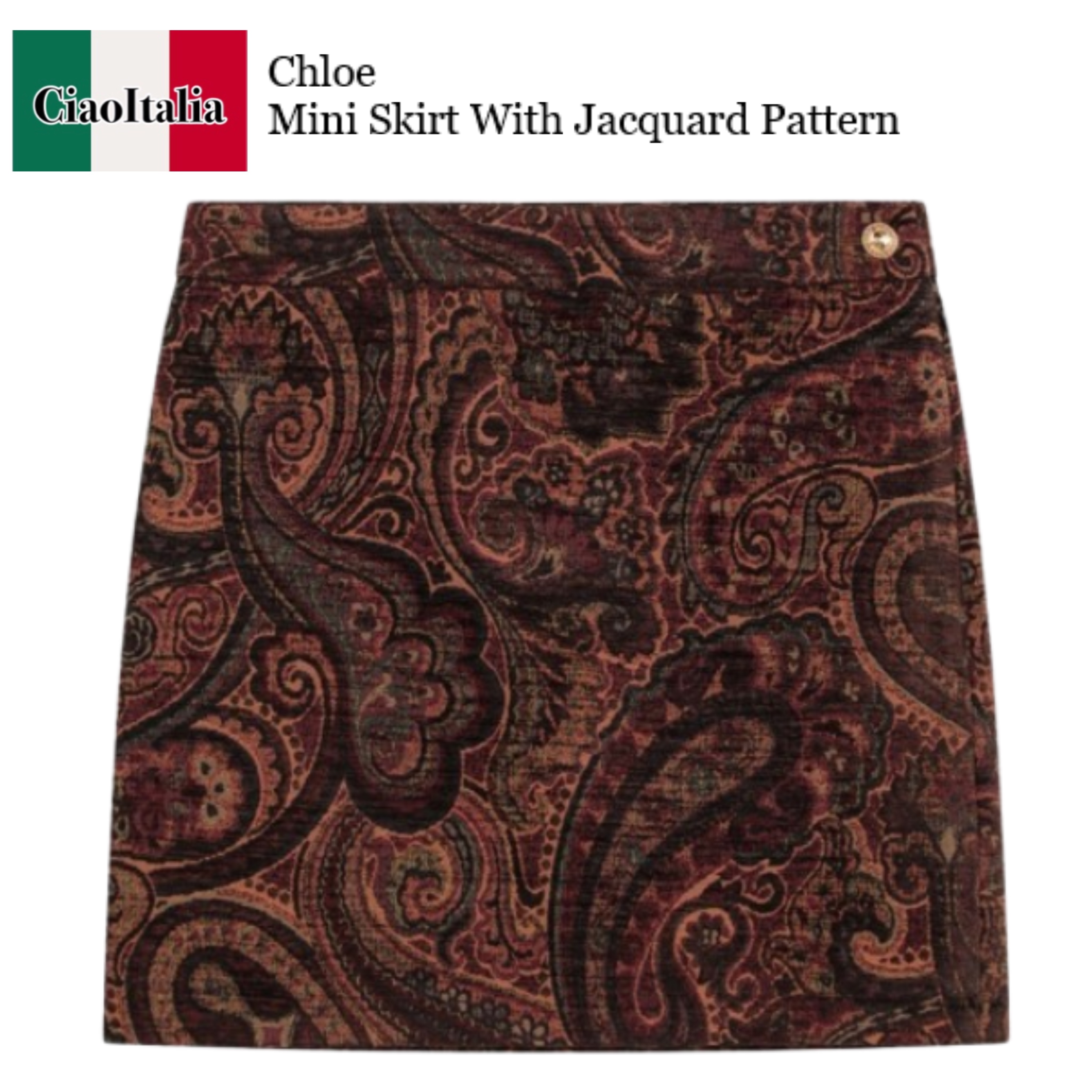 ミニスカート Chloe Mini Skirt With Jacquard Pattern